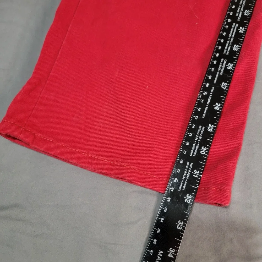 Levi's 569 Jeans Men's 38x32 Red Denim Pants Button Fly Medium Wash Straight Leg